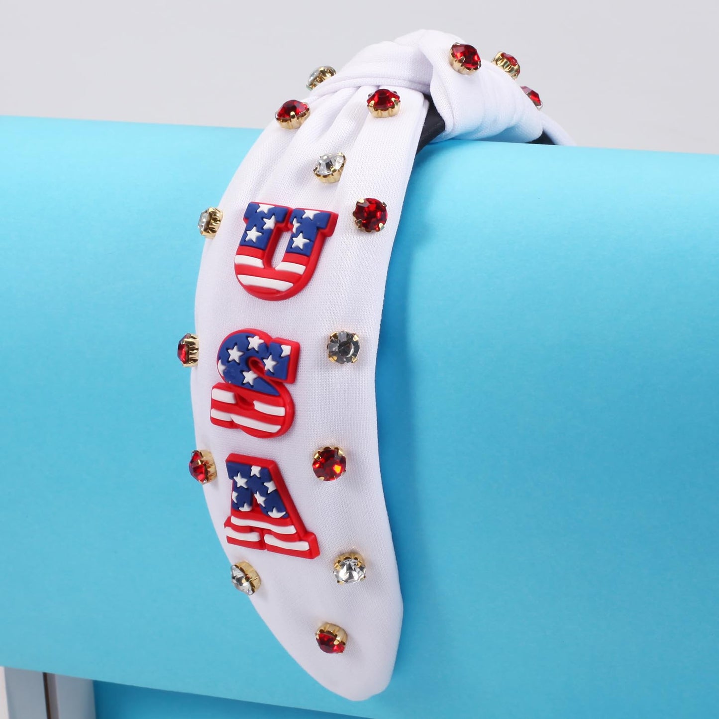 Ardorchid American Flag Headbands for Women Girls Patriotic Independence Day 4th of July Headband USA Red White and Blue Hair Accessories for Women Girls Gift