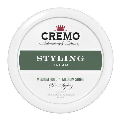 Cremo Hair Styling Cream, Barber Grade, Medium Hold, Medium Shine Hair Products, 4 Oz