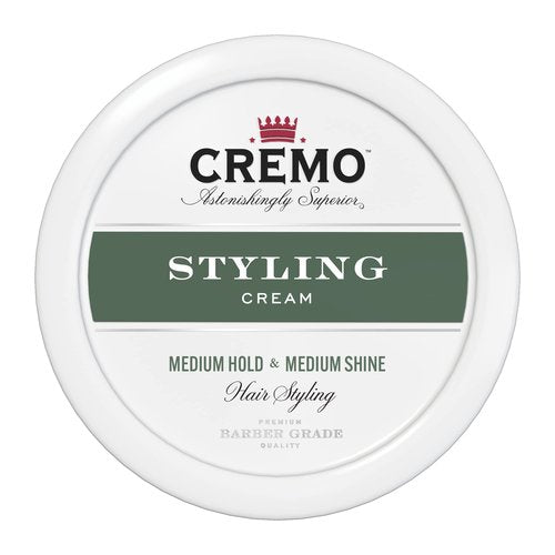 Cremo Hair Styling Cream, Barber Grade, Medium Hold, Medium Shine Hair Products, 4 Oz