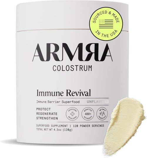 ARMRA Colostrum Powder - Unflavored Gut Health Supplement for Immunity & Skin | 120 Servings