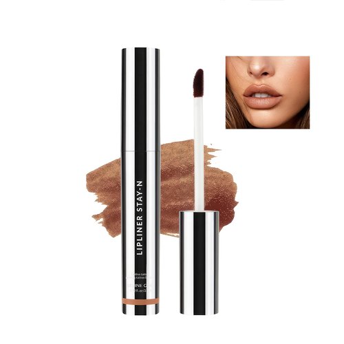 Eshioh Peel Off Lip Liner Stain – Velvet Lip Glkoss Long-Lasting, Moisturizing & Non-Sticky Matte Lip Lacquer, Pigmented, Smudge-Proof Liquid Lipgloss (cinnamon)