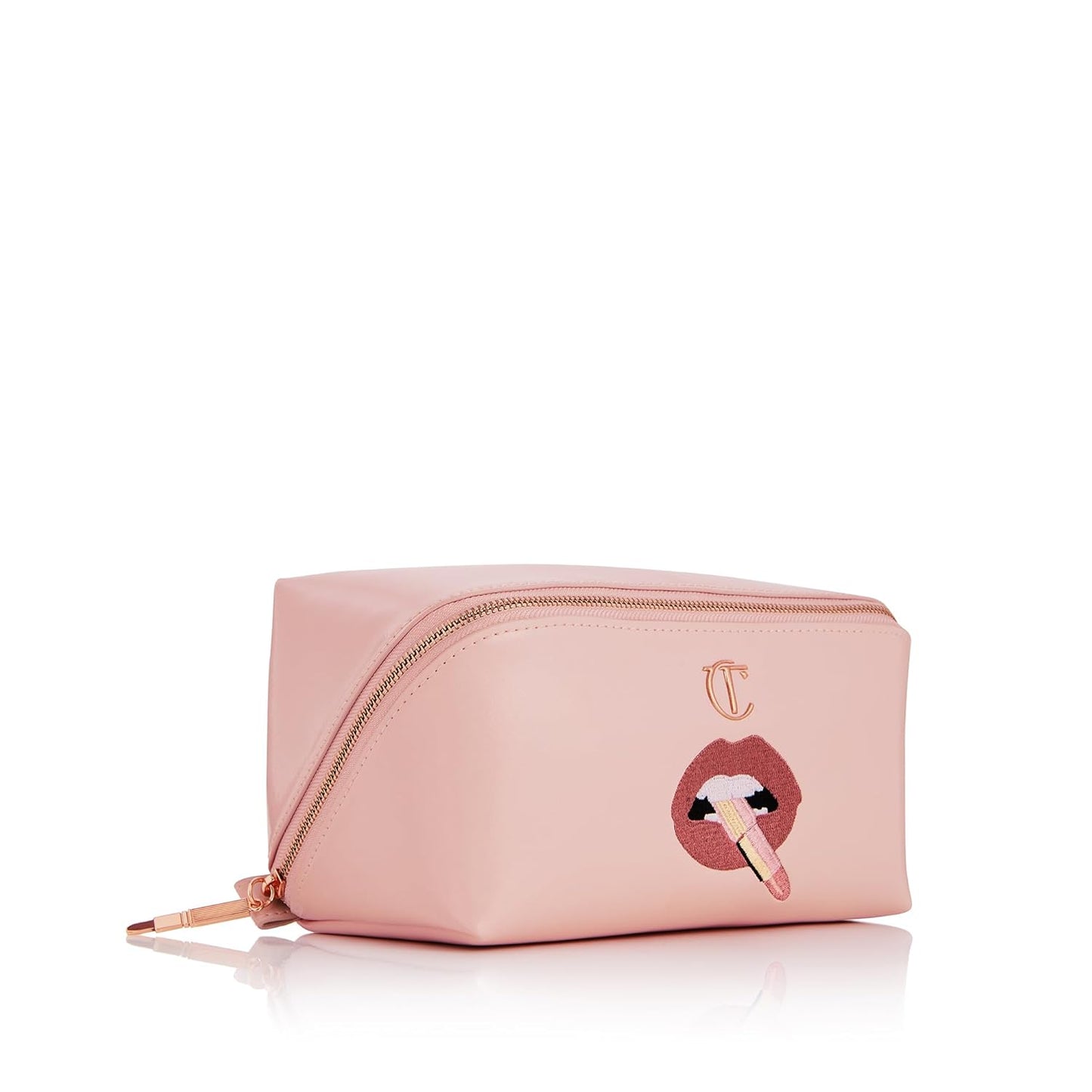 Charlotte Tilbury Pillow Talk Makeup Bag - Travel Cosmetic Bag in Iconic Pink with Rose Gold Zip