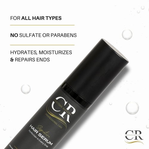 Cristian Rovere Signature Hair Serum - Organic Argan Oil & Acai Extract for Frizz Control - 1.7 Fl Oz