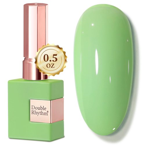 Double Rhythm 15ML Gel Nail Polish Pure Sheer Same Color Same Bottle Soak Off Gel Polish Art Manicure Salon DIY at Home for Women (Electric Green-A1776)