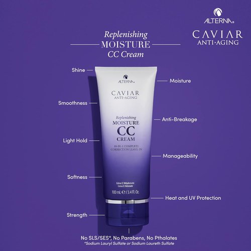 CAVIAR Anti-Aging CC Cream - 10-in-1 Hair Protection & Treatment | Nourishes, Restores & Hydrates