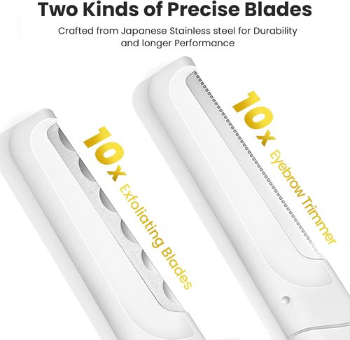 **Skiennix Dermaplaning Tool - Exfoliate and Smooth Skin with 20 Replaceable Blades | Facial Shaver for Women**