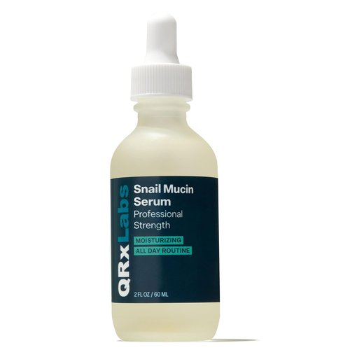 QRxLabs Snail Mucin Serum - Hydrating & Plumping Collagen Formula for Radiant Skin - 2 oz