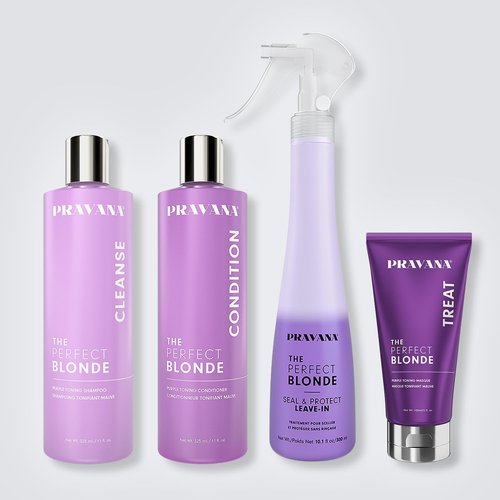 Pravana The Perfect Blonde Leave-In Conditioner Spray - Neutralizes Brassy Tones | Enhances Shine & Protection for Color-Treated Hair | Vegan