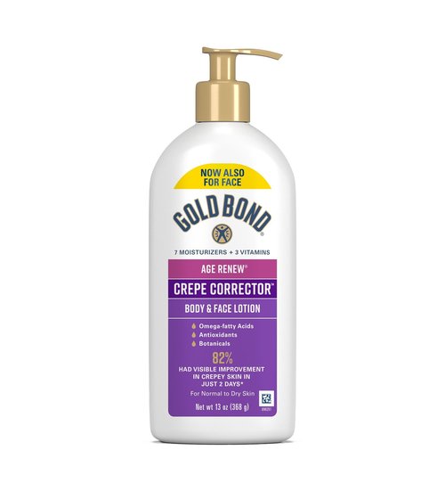 Gold Bond Age Renew Crepe Corrector Body Lotion, Replenishing & Smoothing Formula, Crepe Corrector Body Lotion, 8 oz