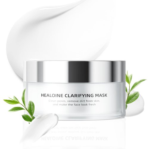 HEALOINE Clarifying Mask Pore Refreshing Mask Mud Cream Hydrating Wash Off Pack, Pore Cleansing Exfoliator, Korean Skin Care 4.23 fl.oz