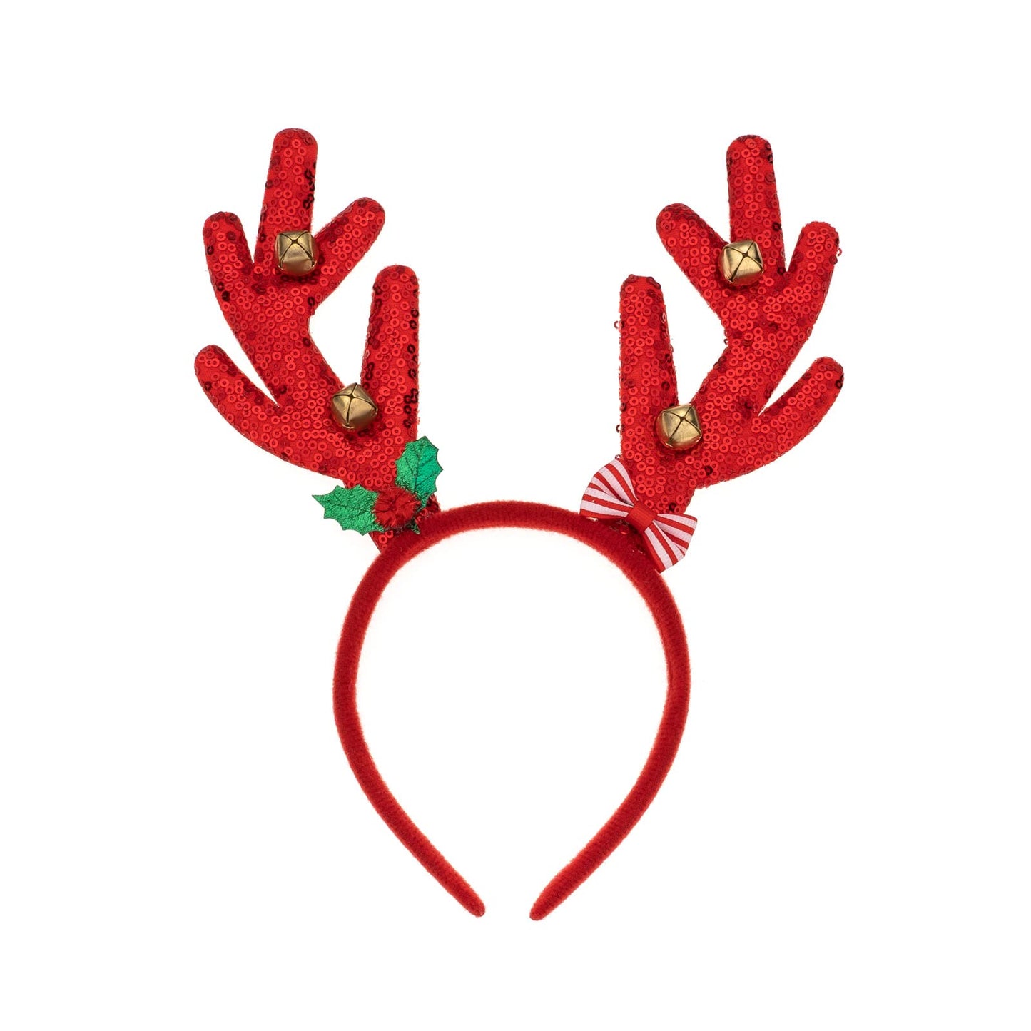 Madison Tyler Christmas Reindeer Antlers with Jingle Bells Headband for Womens | Cute Soft Headbands for Christmas Party | Holiday Gifts fo Women