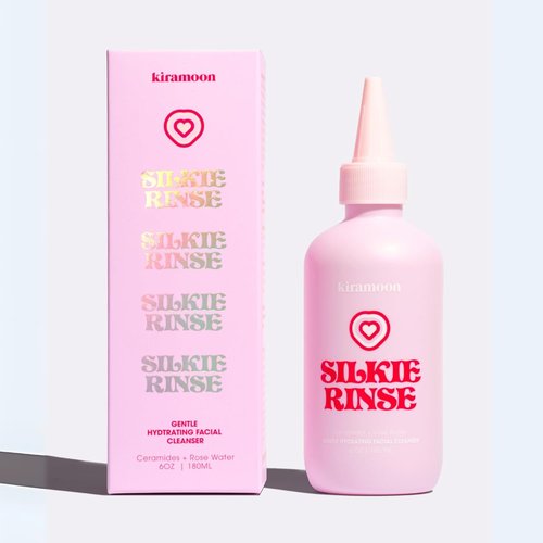 Kiramoon Face Wash - Silkie Rinse Hydrating Cleanser for Dry/Sensitive Skin | Makeup Remover with Ceramides & Squalane