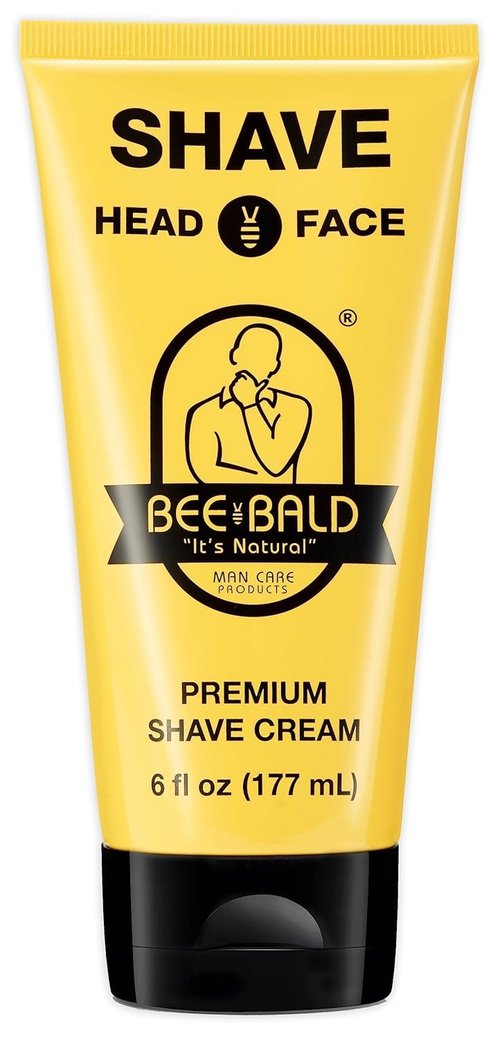 Bee Bald SHAVE Premium Shaving Cream - Light & Slick Formula for Smooth Shaving | 6 Fl Oz