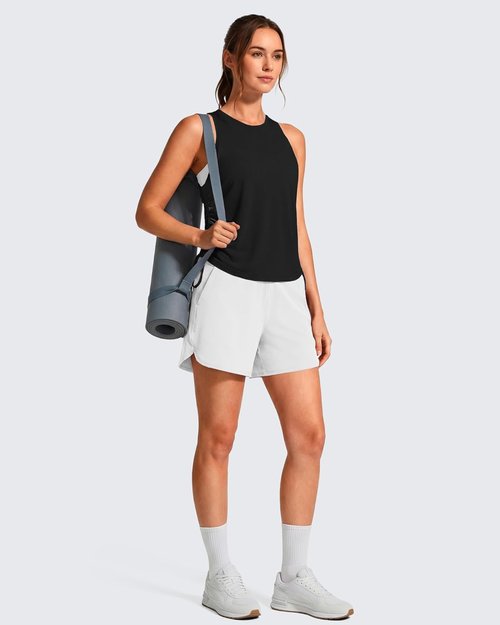G4Free Lyocell Workout Tank Tops - High Neck Racerback Design for Women | Gym & Yoga Essentials