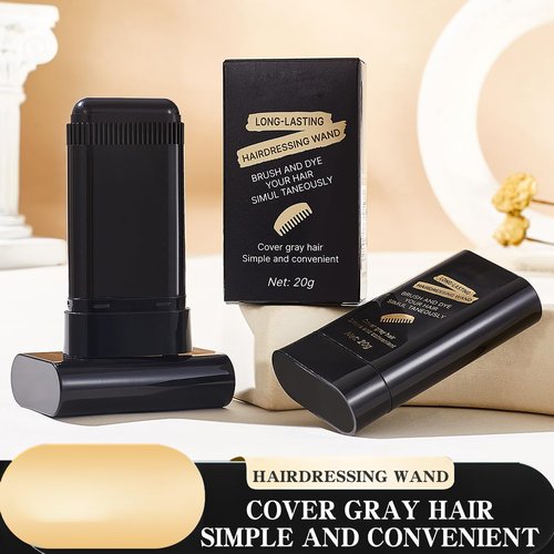Glo7 Hair Dye Concealer Stick - Instant Gray Coverage | Waterproof & Long-Lasting (Brownish Black)