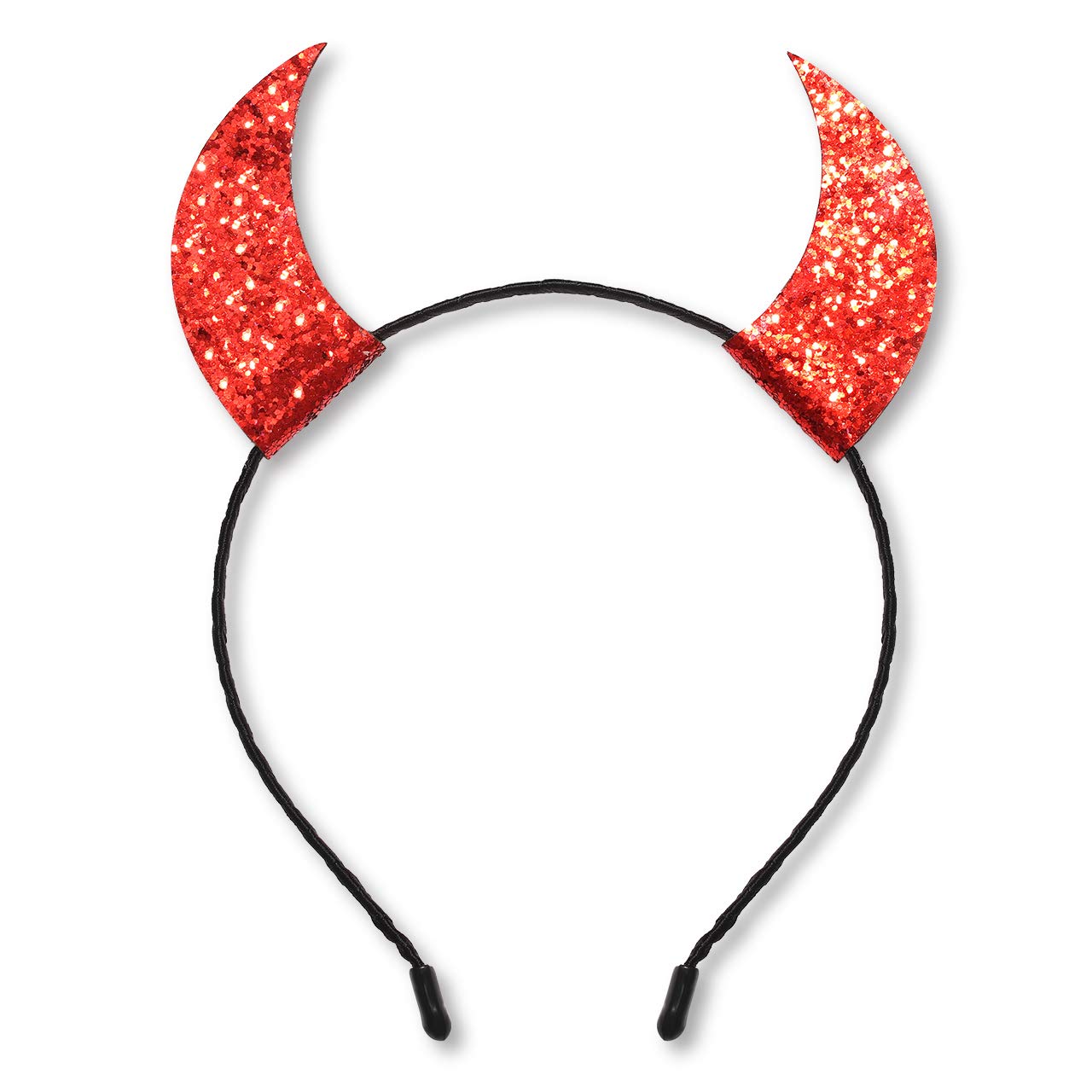 NEVEF Halloween Devil Horns Headband for Girls Shining Halloween Headband Costume Party Accessory for Women Men Boys (Shining Devil Horns Headband)