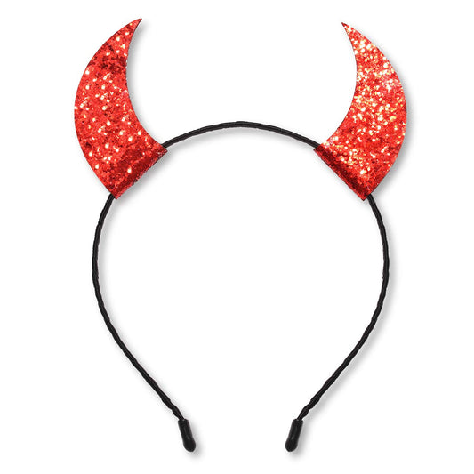 NEVEF Halloween Devil Horns Headband for Girls Shining Halloween Headband Costume Party Accessory for Women Men Boys (Shining Devil Horns Headband)