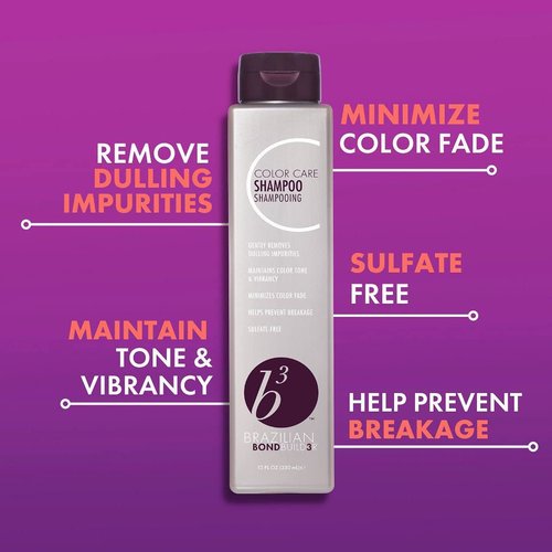 B3 Brazilian Bondbuilder Shampoo - Color Care Formula for Vibrant Hair | 12 Fl Oz