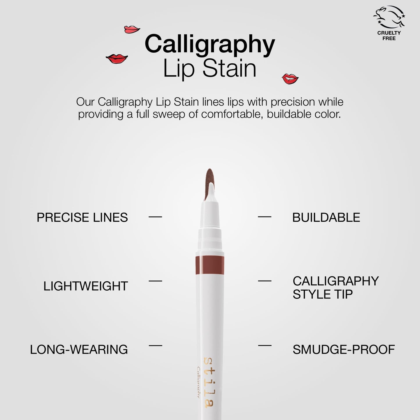 stila Calligraphy Lip Stain Long-Lasting Tint, Moisturizing, Transfer-Proof, Lightweight, Sheer Buildable Color, Fades to a Natural Wash of Color Malala, 22 Fl. Oz.