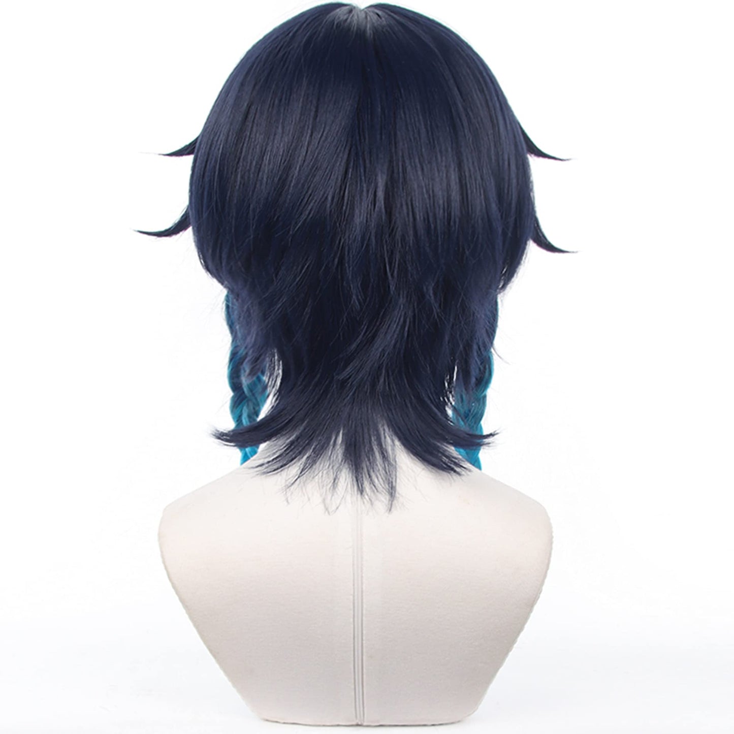 Anime Cosplay Wig Genshin Impact Wig Venti Blue gradient short hair with Free Wig Cap for Comic Con, Cosplay show, Halloween