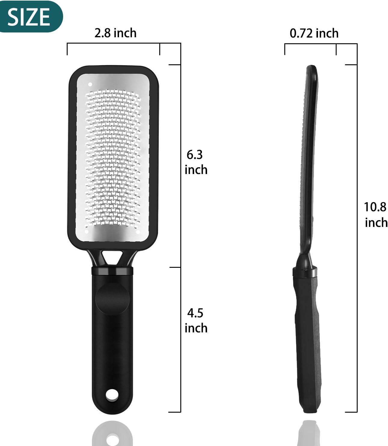 Skiennix Foot Rasp - Stainless Steel Pedicure Callus Remover | 2 Pcs for Professional Foot Care