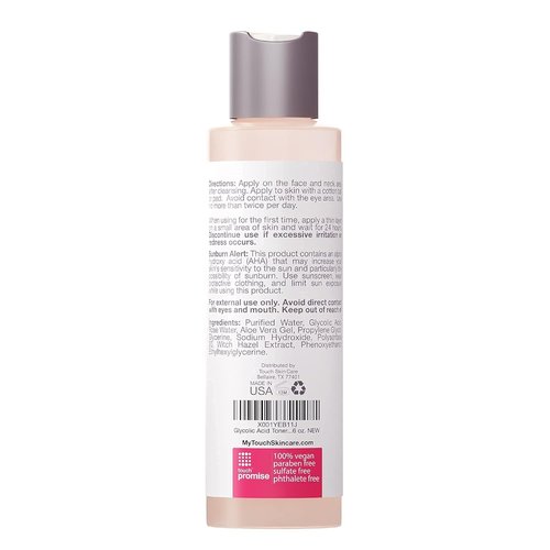 **Regine Switzerland 7% Glycolic Acid Toner - Alcohol & Oil Free Exfoliating AHA with Rose Water & Witch Hazel - 6 oz**