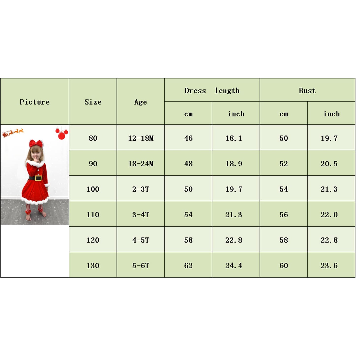 Baby Girls Christmas Dress Velvet Santa Claus Romper Dress Long Sleeve Plush Xmas Princess Party Cosplay Costume Dress (F-Red, 4-5 Years)