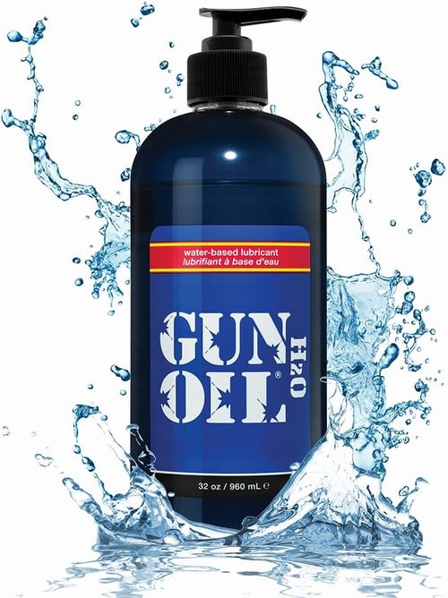 Gun Oil Water-Based Lubricant - 32 Ounce Premium Personal Lube, Long-Lasting & Toy Safe