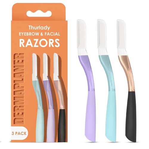 **Skiennix Dermaplane Razor - Reusable Metal Handle Exfoliating Tool for Smoother Skin | 3 Pack**