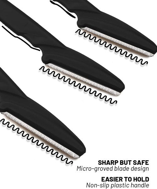 MoHern Dermaplaning Tool - 30 Pcs Face Razors for Smooth Skin | Multipurpose Black Dermaplane Razors