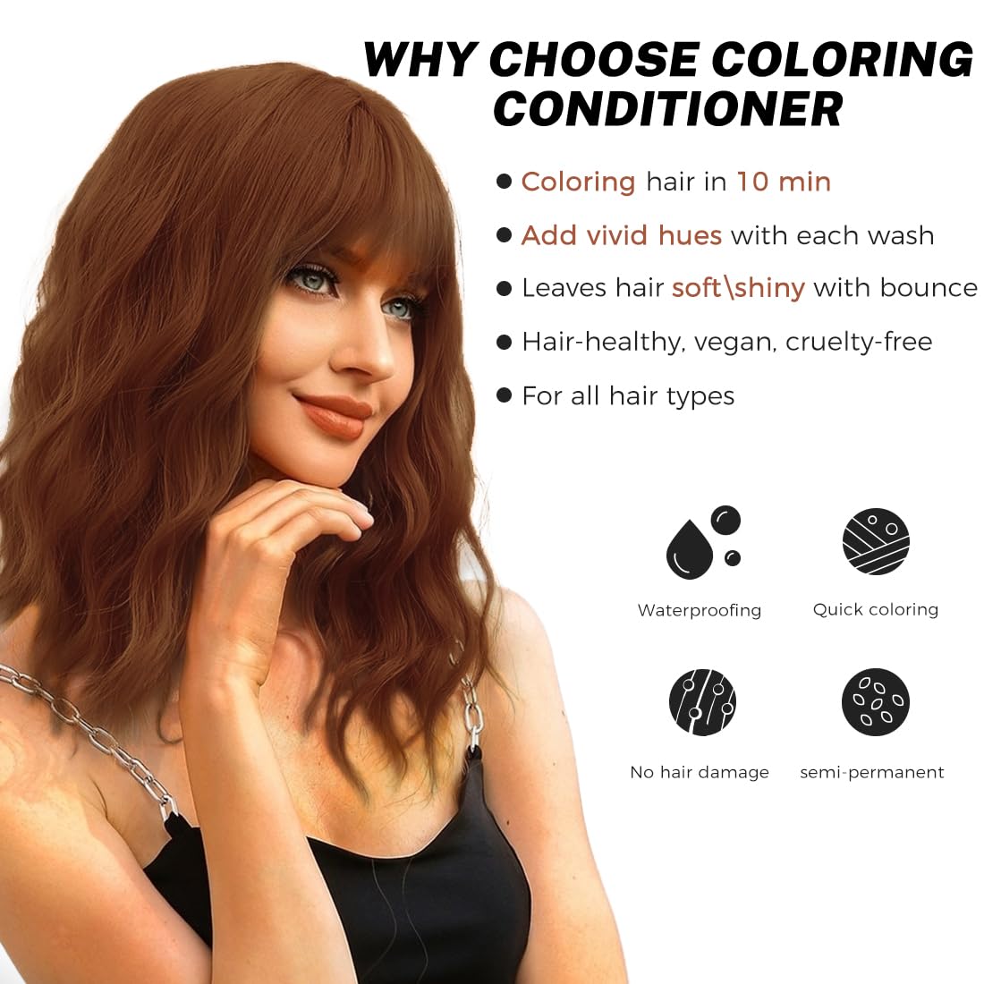 SOVONCARE Light Copper Hair Color Depositing Conditioner Mask - 5.28 OZ | Cruelty-Free Formula