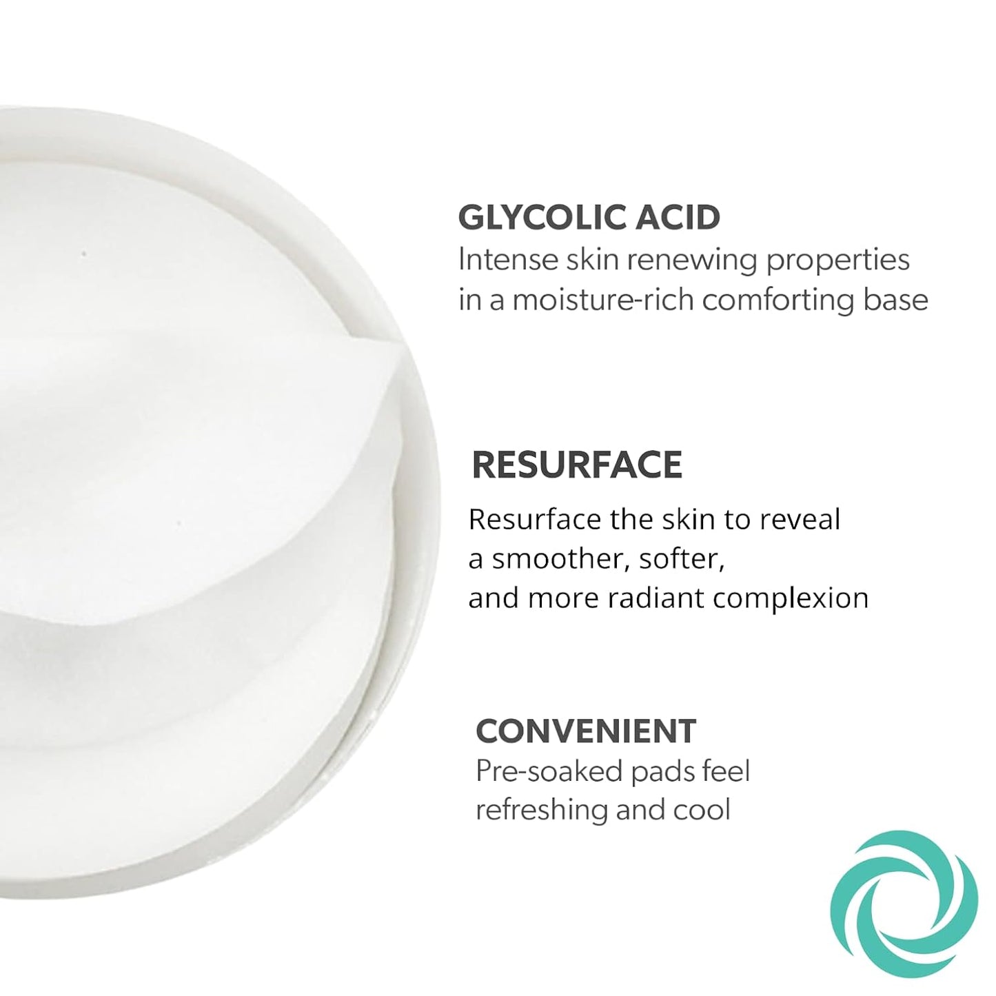 Serious Skincare Glycolic Acid Treatment Pads - Exfoliating Face Discs for Fine Lines & Wrinkles | 2 Pack (60 Pads Each)