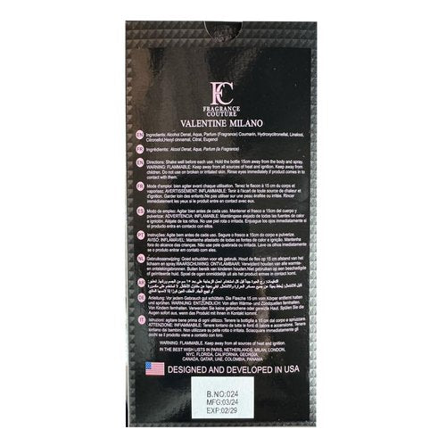 A CENTER Perfume for Men Valentine Milano Eau de Toilette Natural Spray Men Cologne Masculine Scent 3.4 Fl Oz/100ML