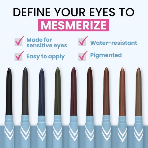 PRIME PROMETICS PrimeEyes Glide Eyeliner - Waterproof Gel Creme for Mature Women | Long-Lasting Mocha Shimmer