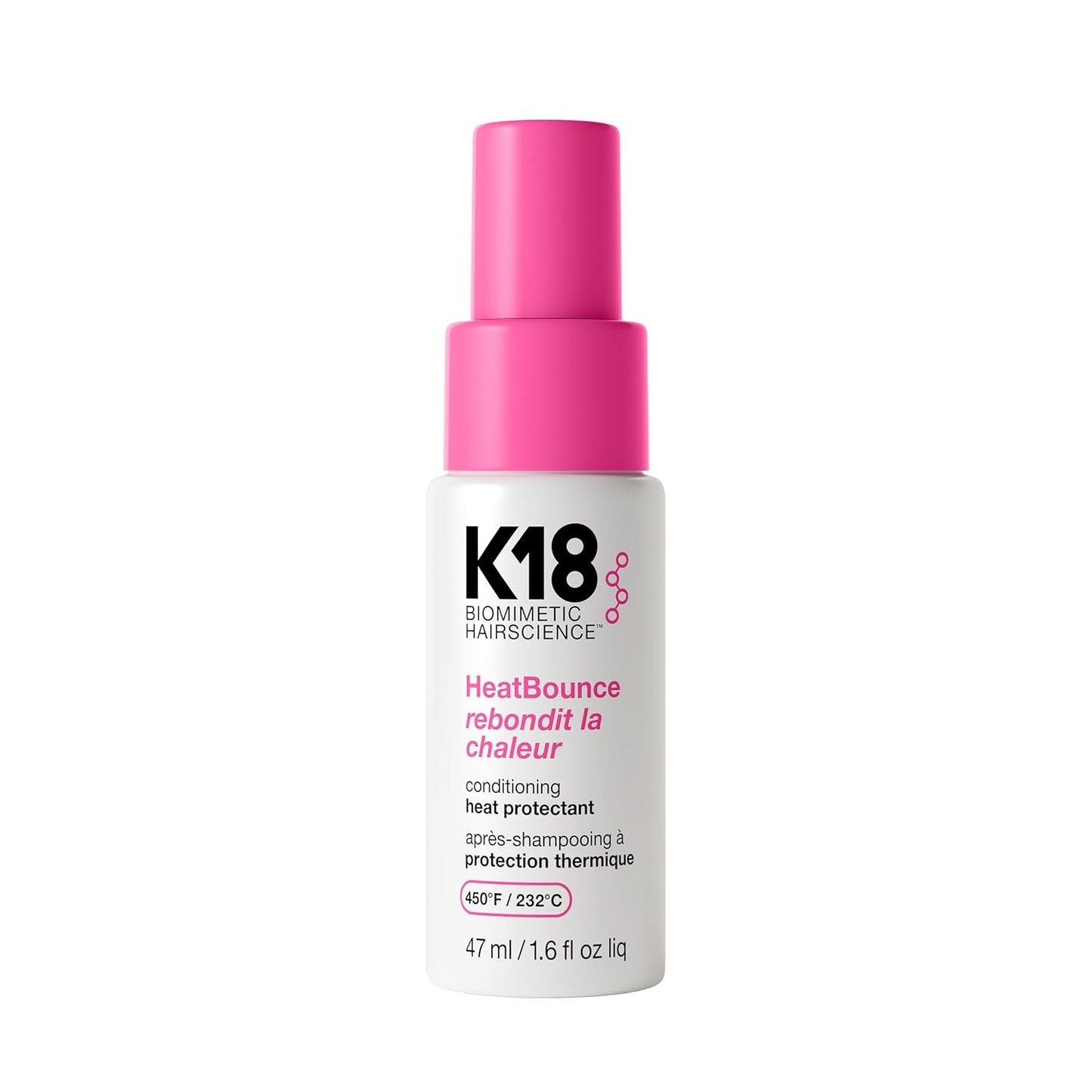 K18 HeatBounce Conditioning Spray - Lightweight Leave-In Heat Protectant for All Hair Types | 450℉ Protection