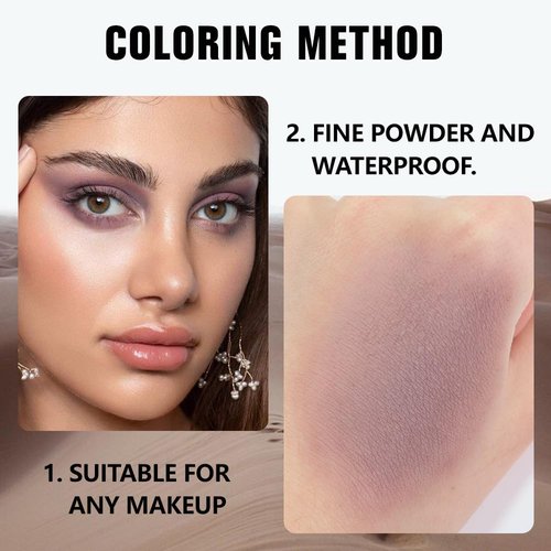 evpct Mauve Taupe Plum Matte Single Eye Shadow Palette Makeup for Older Women, Plum Lavender Purple Natural Cream Eyeshadow Palette for Green Eyes, High Pigment Mini Monochrome Eyeshadow