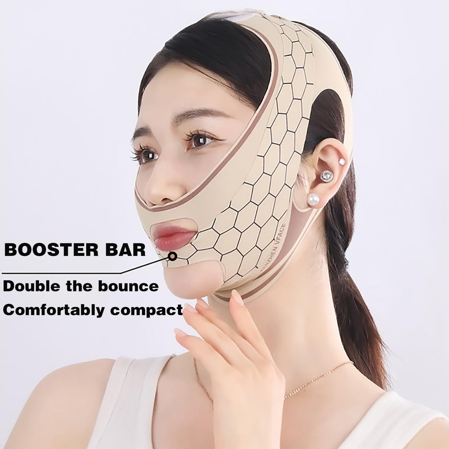 V-Line Lifting Chinstrap,Reusable V Line Lifting Mask with Chin Strap,Chin strap 23-27 Inches (Mickey color)