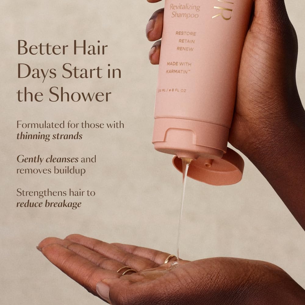 VEGAMOUR GRO Revitalizing Shampoo - Thicker, Fuller Hair Formula with Vegan Keratin | Sulfate-Free, Natural Citrus Scent