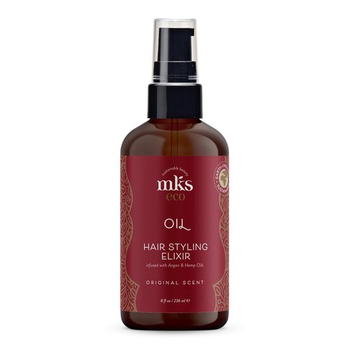 MKS Eco Oil - Hair Styling Elixir with Moroccan Argan & Hemp Seed Oils - Nourish, Control Frizz, Vegan