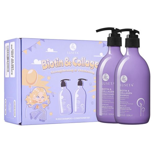 Biotin & Collagen Shampoo Conditioner Set,Thicking Shampoo for Hair Loss & Fast Hair Growth, Sulfate & Paraben Free, Keratin & Color Safe, 2×16.9oz