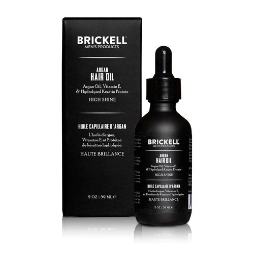 Brickell Men's Argan Oil - Natural Lightweight Hair Treatment for Men | 2 Ounce Scented Oil