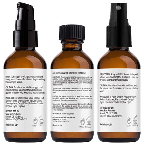 MedPeel Salicylic Acid 10% Peel Kit - Light Strength Professional Grade Chemical Exfoliation | 1oz/30ml (Set of 3)