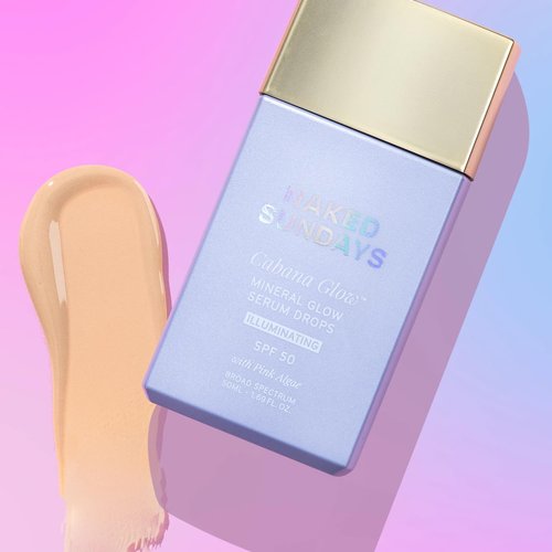 Naked Sundays CabanaGlow Tinted Sunscreen Serum SPF 50 - Hydrating & Brightening Daily Face Protection