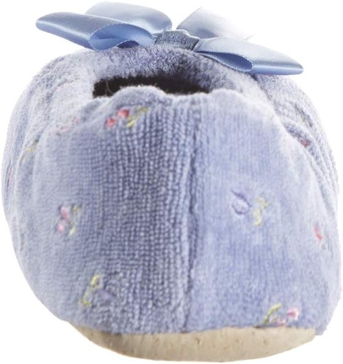 Isotoner Women's Ballerina Slippers - Embroidered Terry Comfort | Cozy Footwear for Home