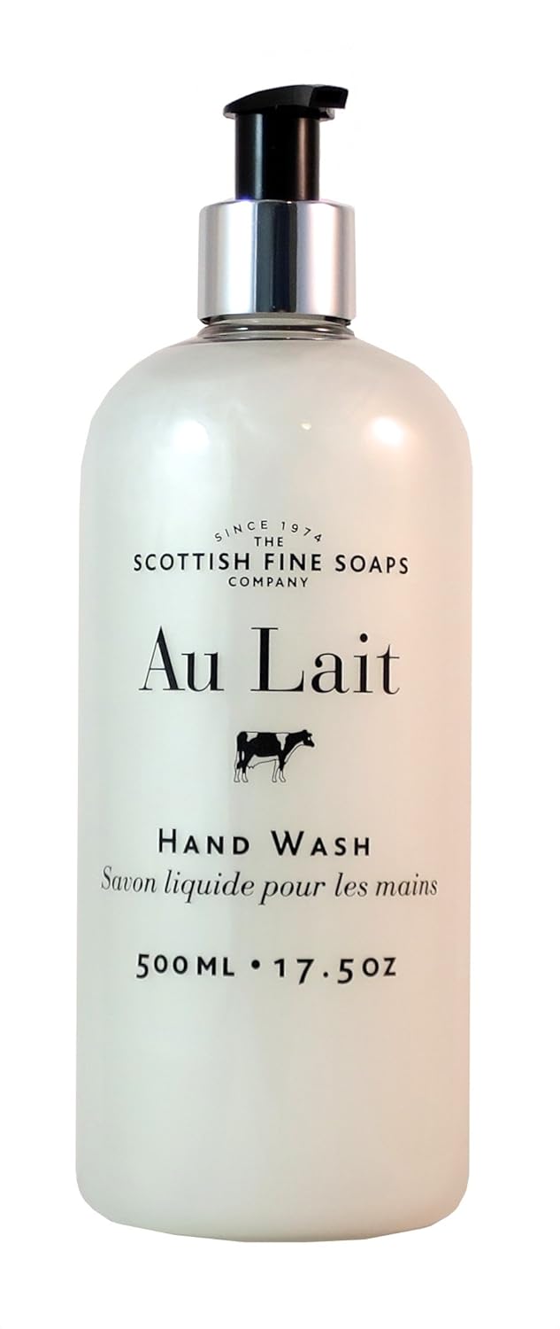 Scottish Fine Soaps Au Lait Liquid Hand Wash - Nourishing Formula | XLARGE 500ml (17.5 oz)
