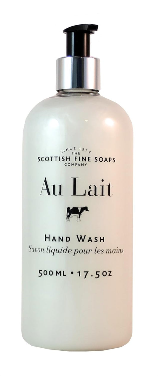 Scottish Fine Soaps Au Lait Liquid Hand Wash - Nourishing Formula | XLARGE 500ml (17.5 oz)