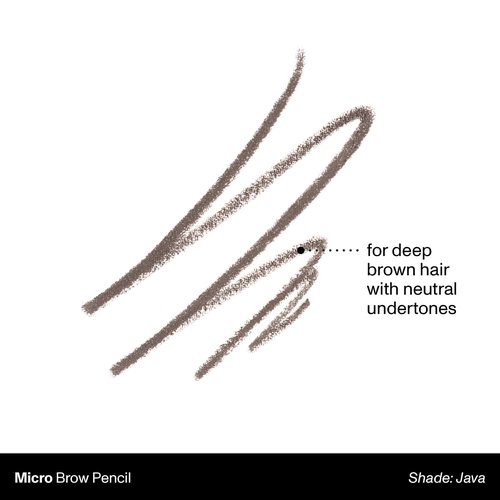 Morphe Micro Dual Eyebrow Pencil - Dual-Ended Brow Pencil Featuring a Retractable, Ultra-Precise, Pointed Tip - Richly Pigmented, Smooth-Gliding, Long-Lasting Wax Formula - Java (0.003 oz)