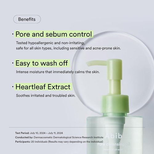 Abib Heartleaf Cleansing Duo - Korean Cleansing Oil & Foam Cleanser Set for Radiant Skin