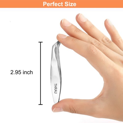 THRAU Mini Cuticle Trimmer for Manicure and Pedicure, Stainless Steel Cuticle Nipper, Precise Pointed Tip Cuticle Clipper for Trim Nail and Dry Skin