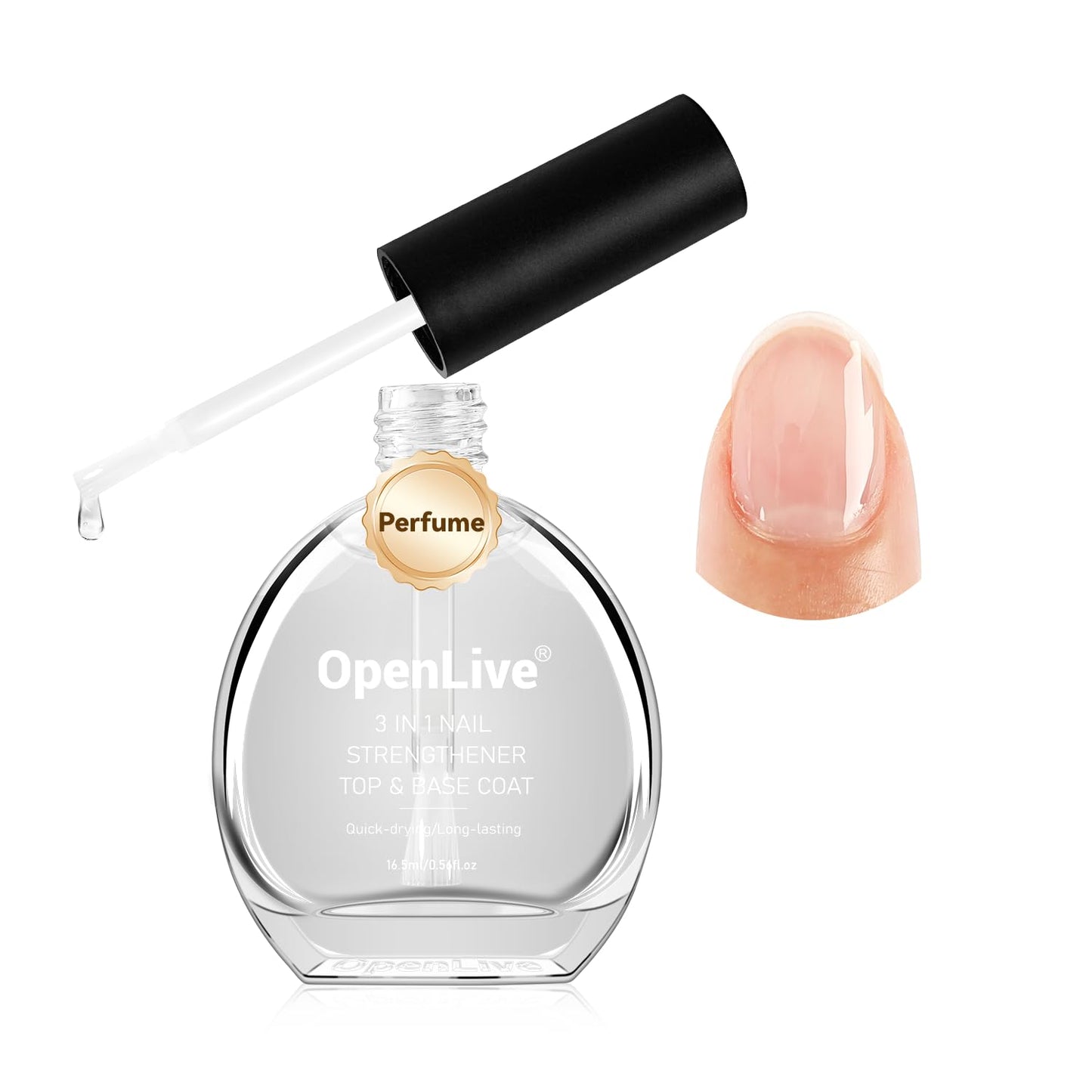 Skiennix Perfume Nail Strengthener - Quick Dry Hardener for Damaged Nails | Long-Lasting Shine, 16.5ml